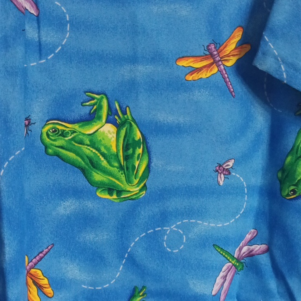Scrub Top Frog Dragonfly Size Small - Picture 3 of 4